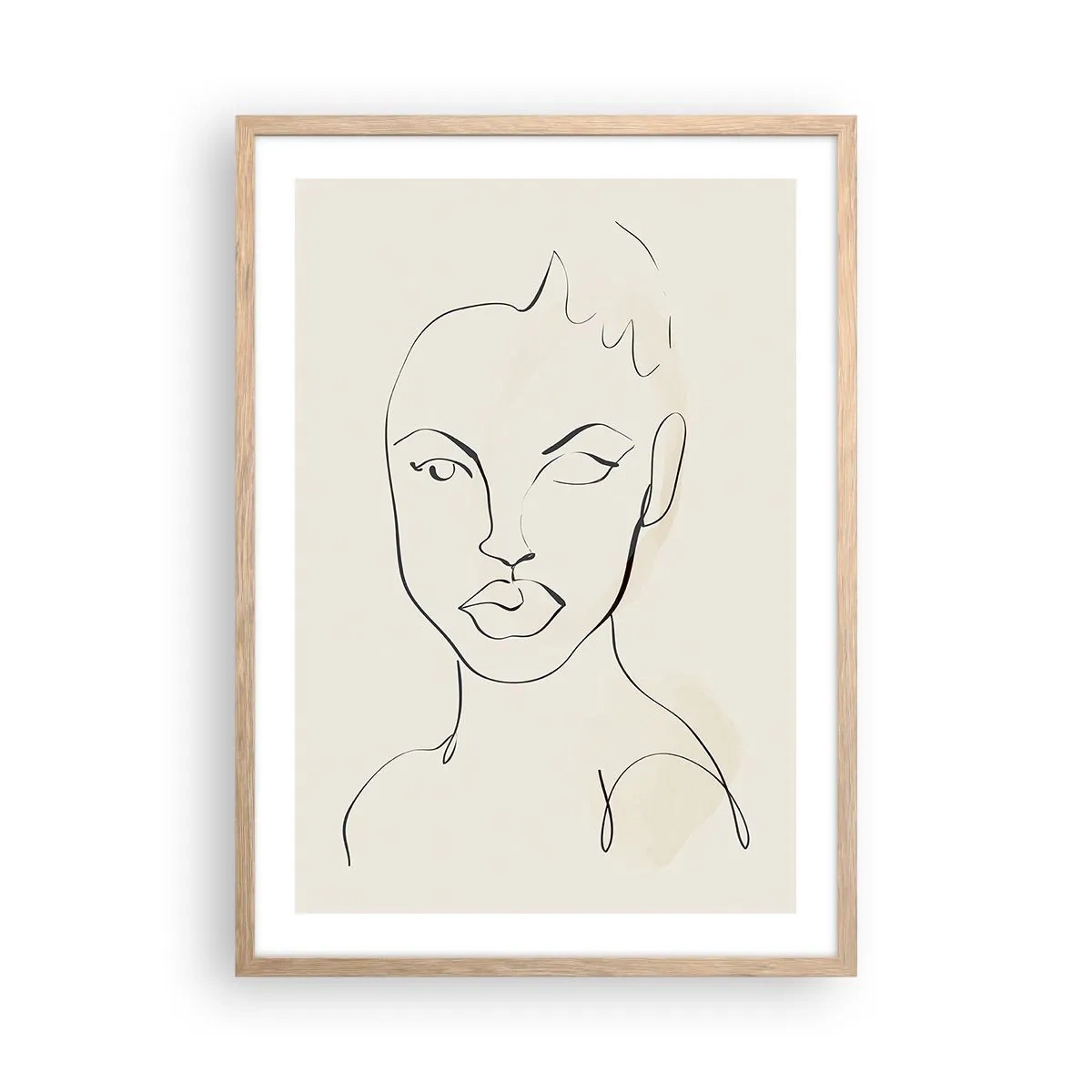 Poszter világos tölgy keretben - Az érzékiség körvonala - 50x70 cm