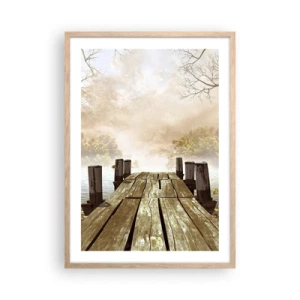 Poszter világos tölgy keretben - Az ősz enyhe szomorúsága - 50x70 cm