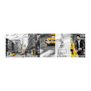Fotótapéta Minta Öntapadós Deluxe Sticker - Egy New York-i történet - Város, New York, Építészet - 100x30 cm