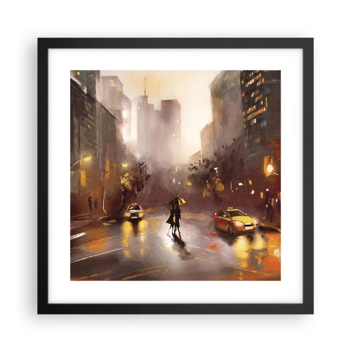 Poszter fehér keretben - New York fényében - 40x40 cm