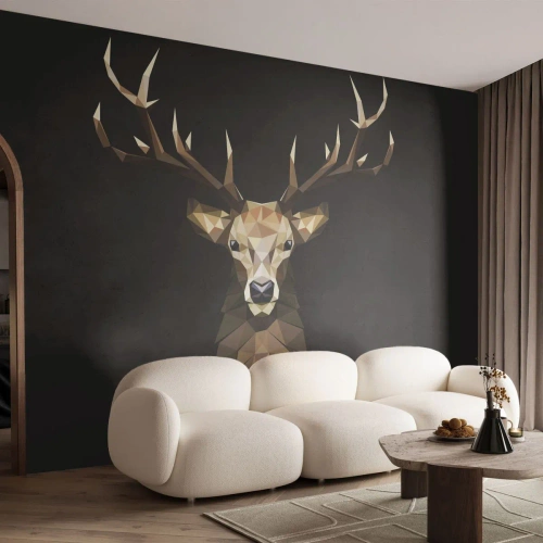Fotótapéta Standard Eco - Kubista szarvas - Állatok, Szarvas, Grafika - 150x105 cm