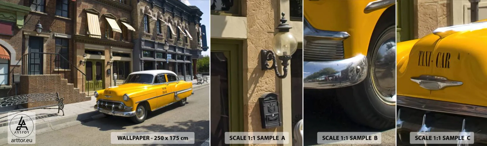 Fotótapéta Minta Standard Eco - Nagyon régen Amerikában - Város, Taxi, New York - 100x30 cm