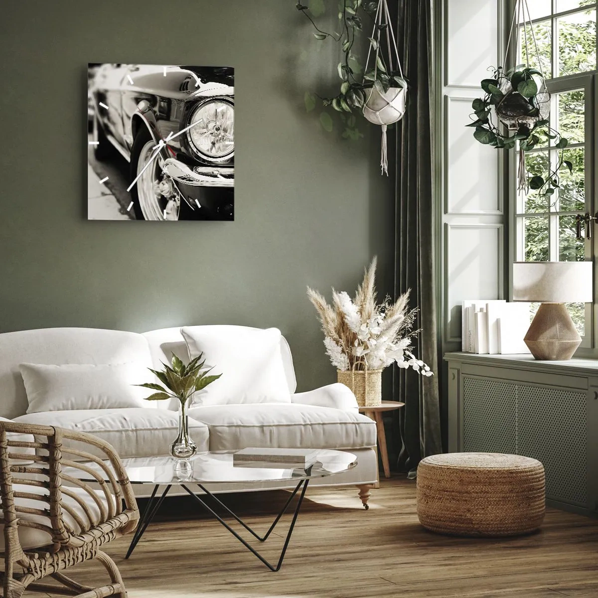 Falióra, Óra - Tartós ragyogás - 40x40 cm