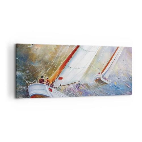 Vászonkép - A hullámokon futók - 100x40 cm
