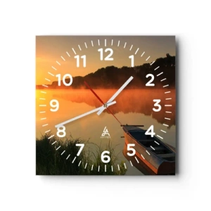 Falióra, Óra - Napkelte a víz felett, mint egy tükör - 40x40 cm