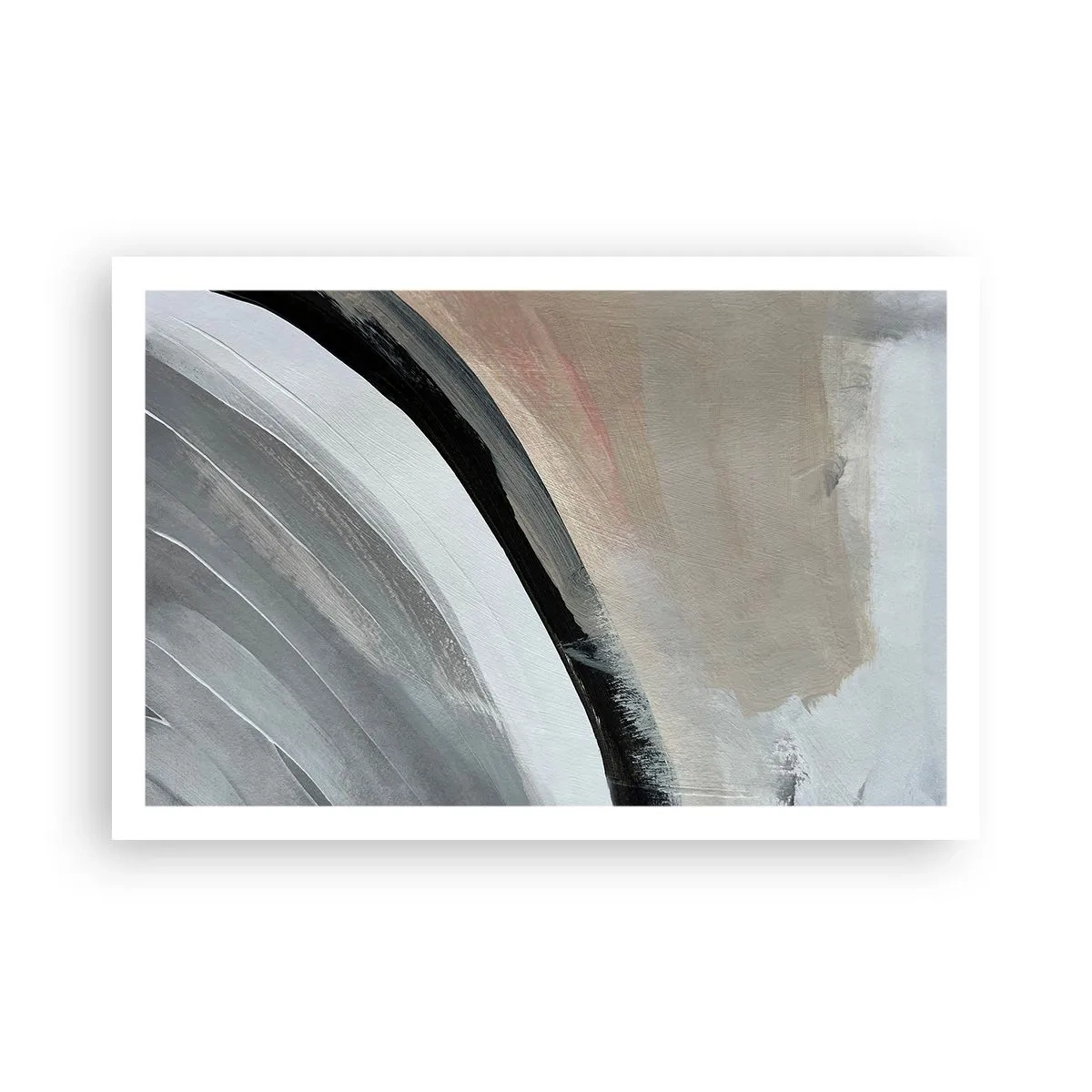 Poszter - Kompozíció: a fekete és szürke íve - 91x61 cm