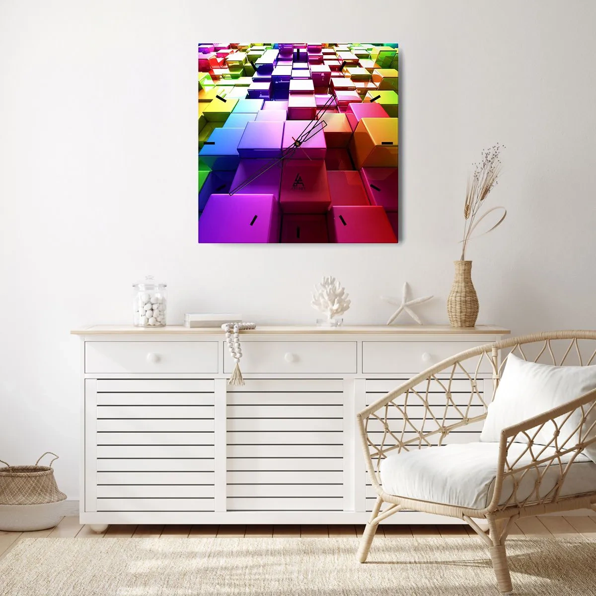 Falióra, Óra - Op-art együtt egy csapatban - 30x30 cm