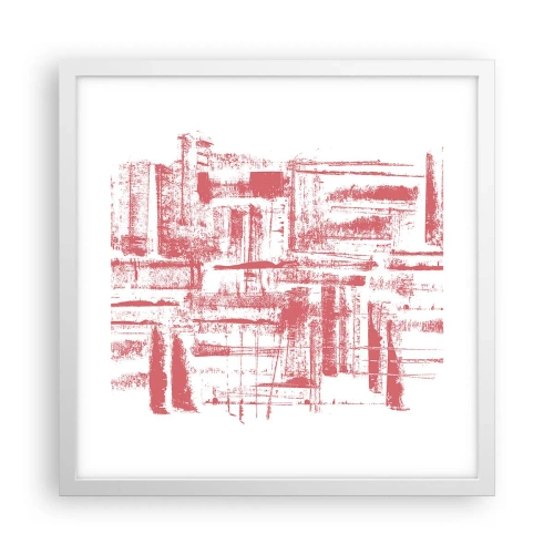Poszter fekete keretben - A vörös város - 40x40 cm