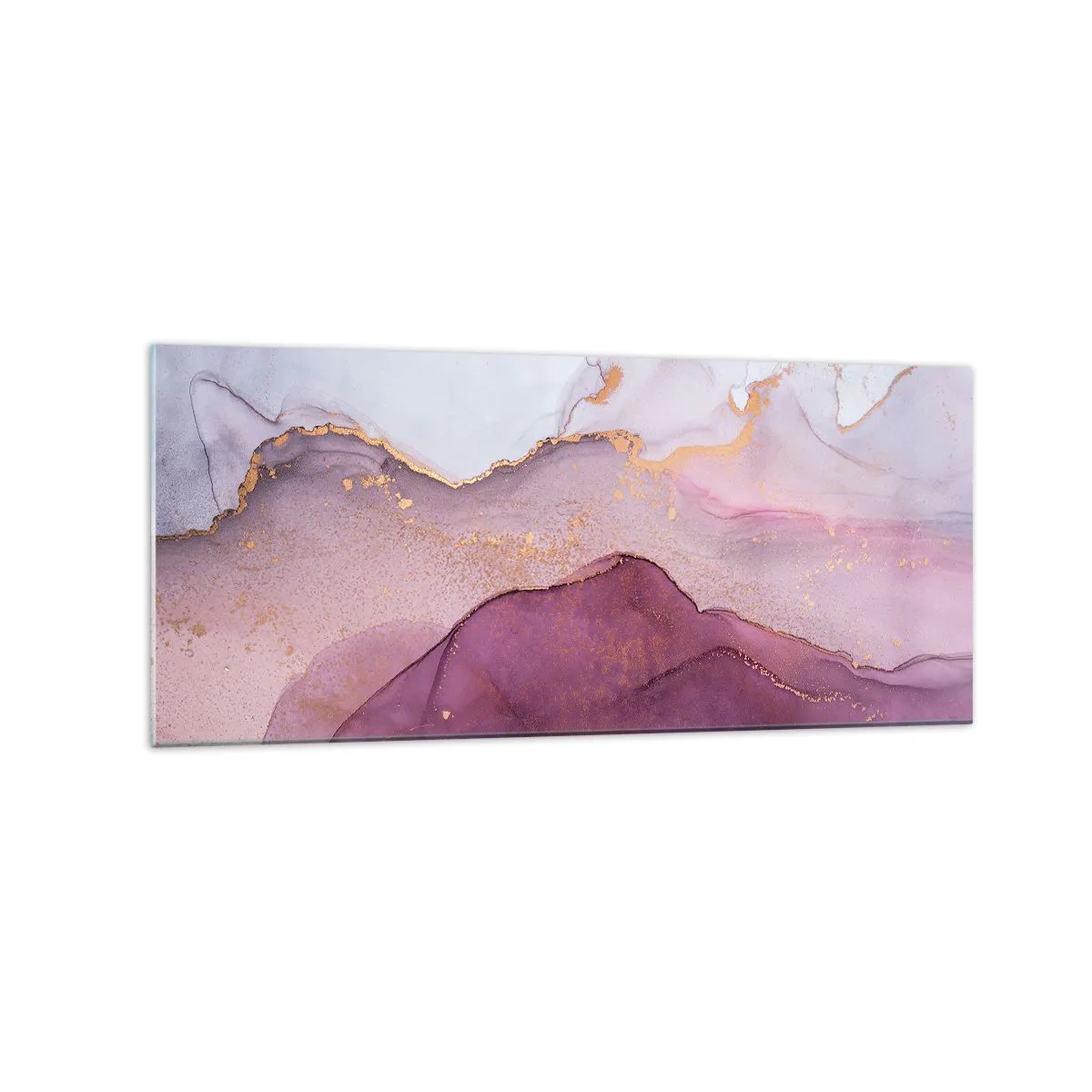 Üveg kép - Lila és orgonaszínű hullámok - 120x50 cm