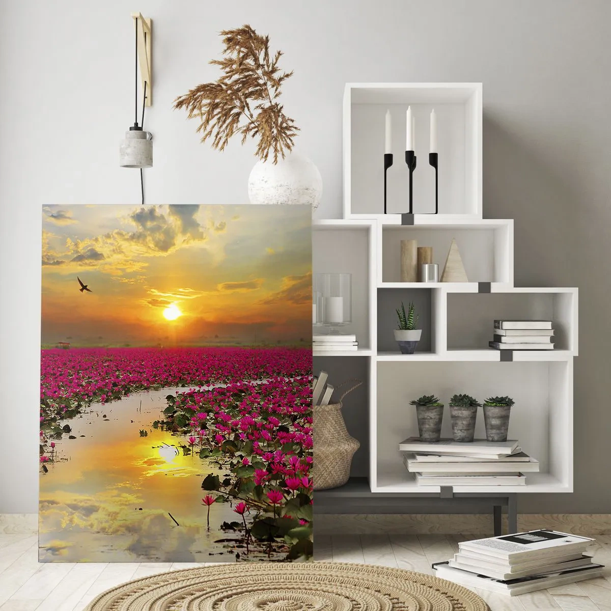 Üveg kép - A tó titokzatos élete - 50x70 cm