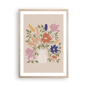 Poszter világos tölgy keretben - Egy finom csokor - 50x70 cm