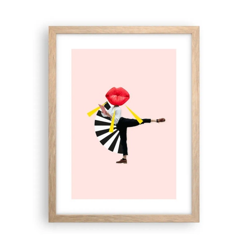 Poszter világos tölgy keretben - Szürreális pop art - 30x40 cm