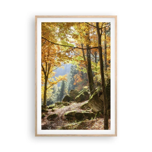 Poszter világos tölgy keretben - Itt az ideje a pihenésnek - 61x91 cm