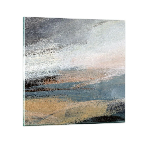 Üveg kép - Absztrakció: északi táj - 70x70 cm