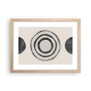 Poszter világos tölgy keretben - Az a fontos, ami a kettő között van. - 40x30 cm