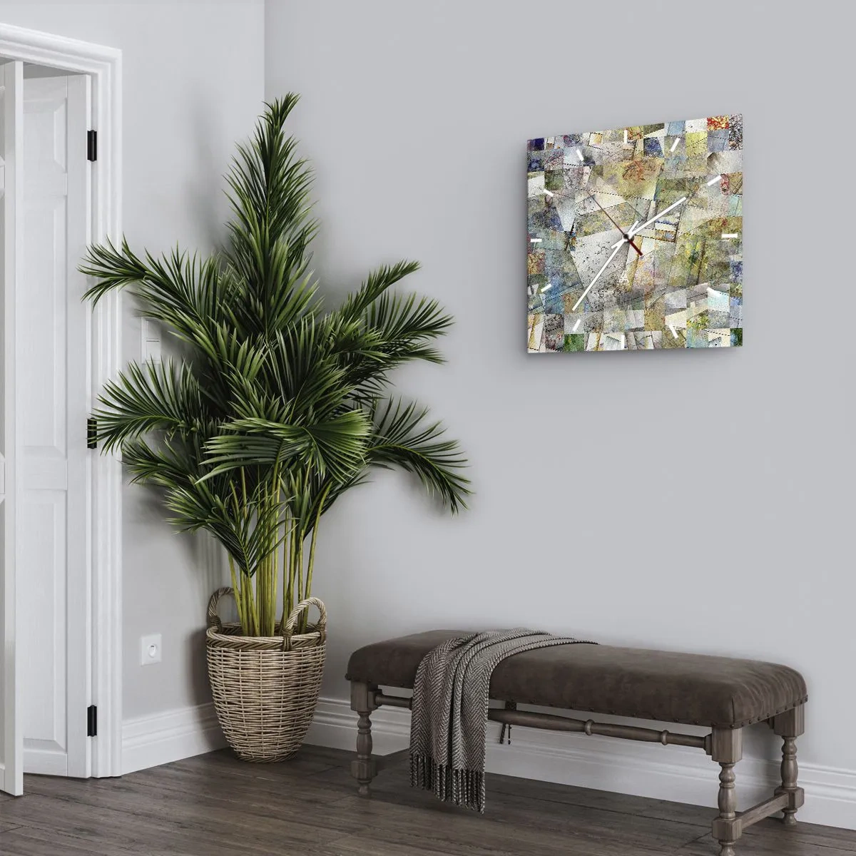 Falióra, Óra - Geometrikus átrendeződés - 30x30 cm