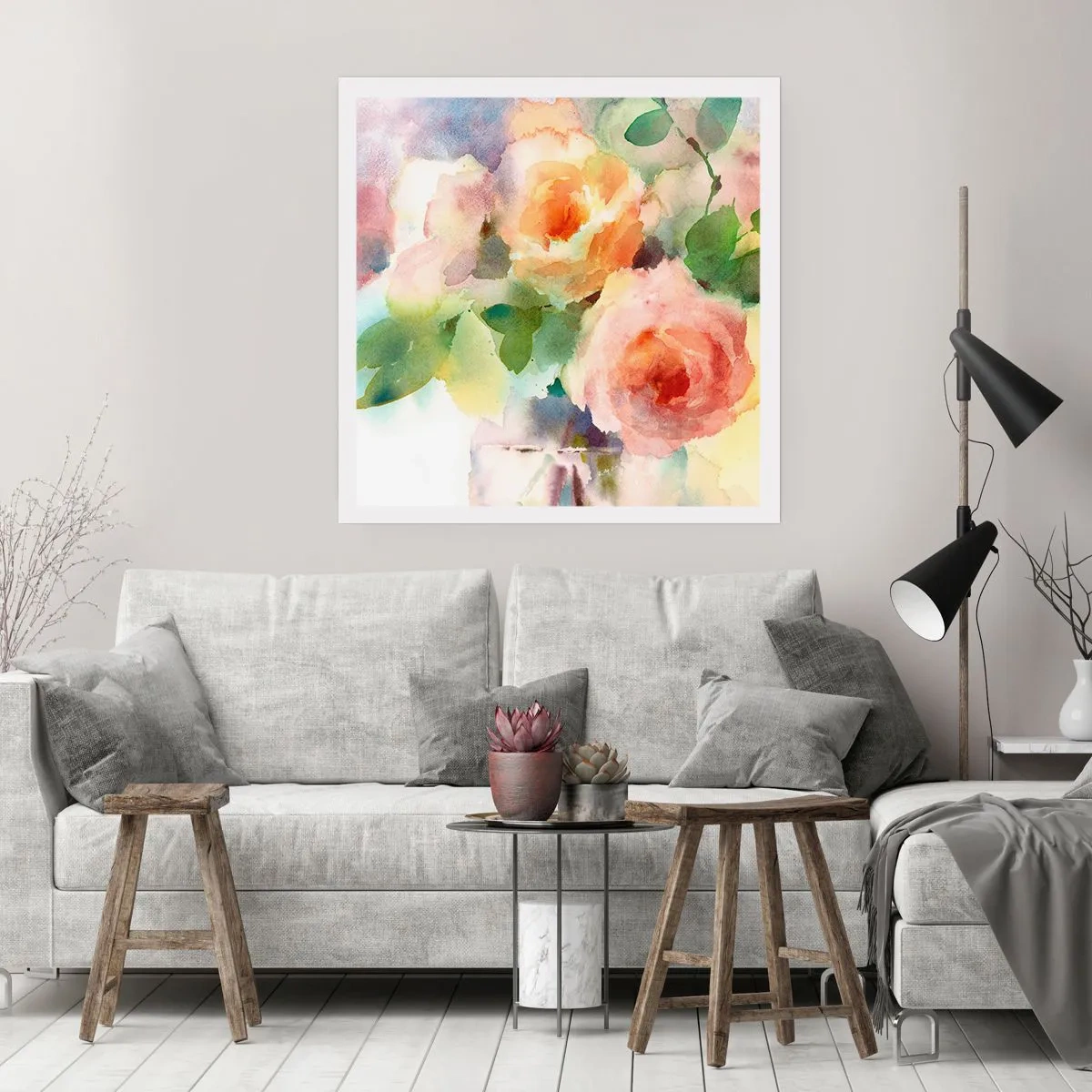 Poszter - Gyengéd, mint az akvarell - 50x50 cm