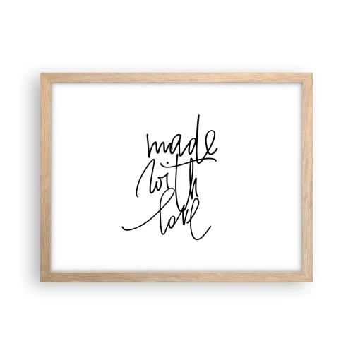 Poszter világos tölgy keretben - A legjobb márka - 40x30 cm