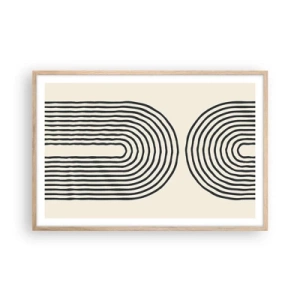 Poszter világos tölgy keretben - Bármelyik percben ... - 91x61 cm