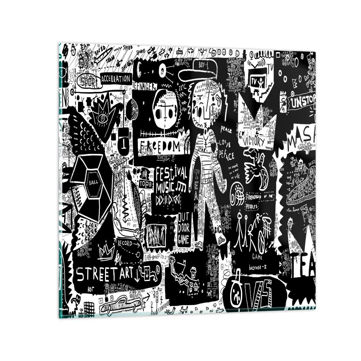 Üveg kép - A szellemi fiatalság törvényei és örömei - 70x70 cm