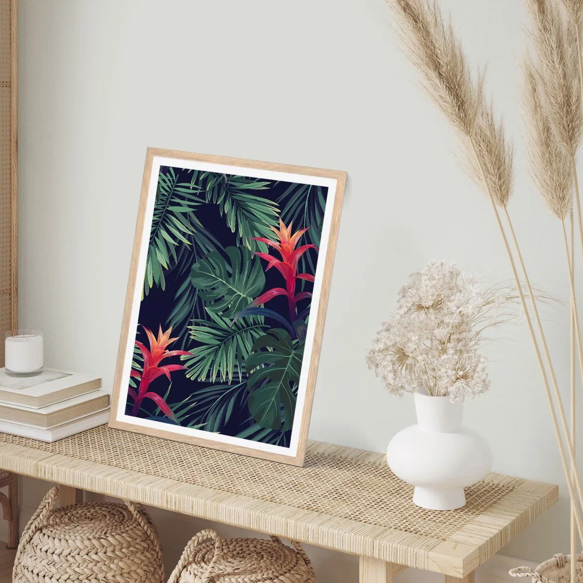 Poszter világos tölgy keretben - Zölden égni - 70x100 cm