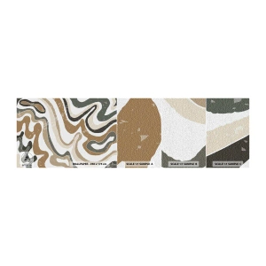 Fotótapéta Minta Standard Eco - Földszínű színek kanyarulatai - Absztrakció, Darab, Boho - 100x30 cm