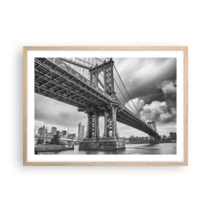 Poszter világos tölgy keretben - A város szívébe - 70x50 cm