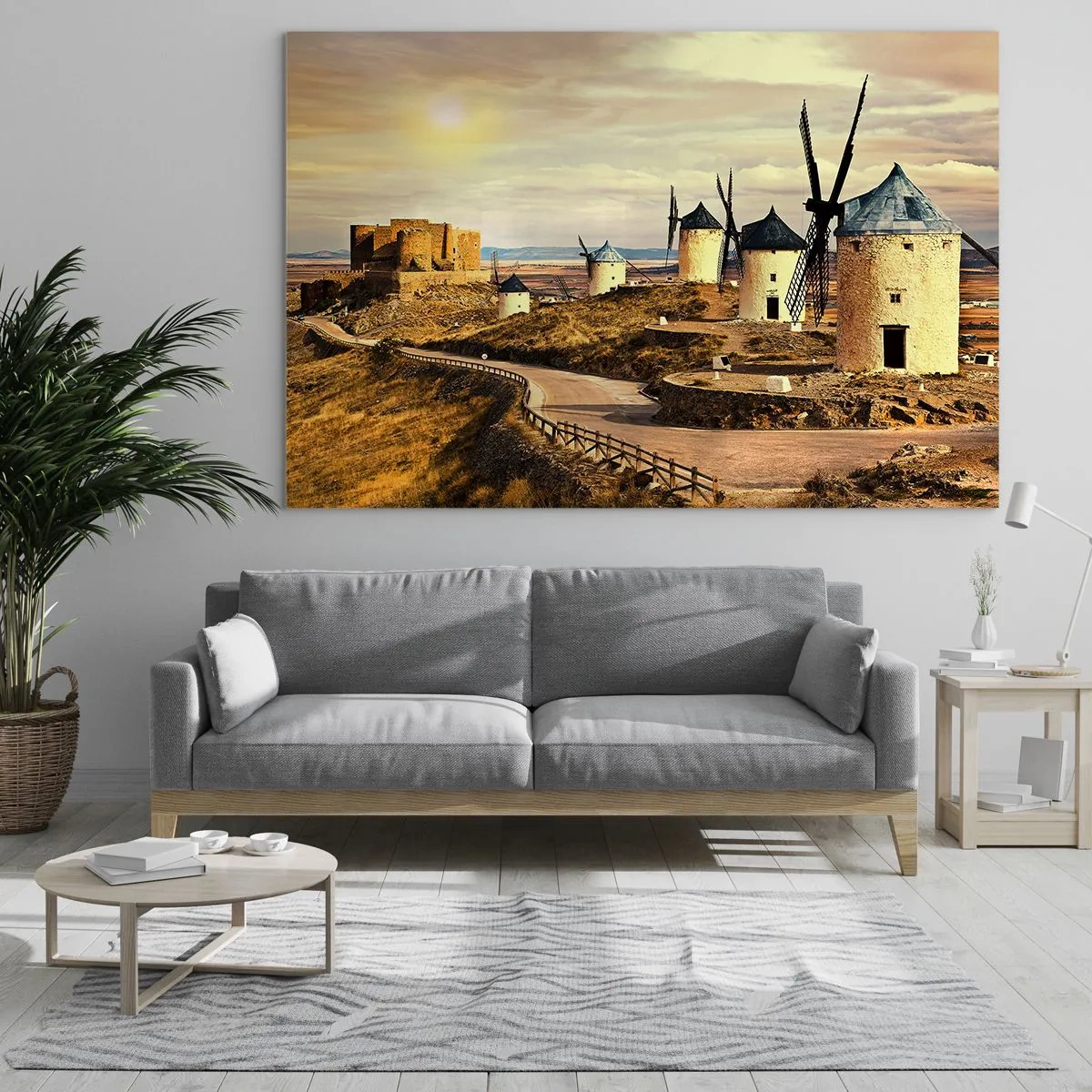 Üveg kép - Mindjárt megjelenik Don Quijote - 120x80 cm