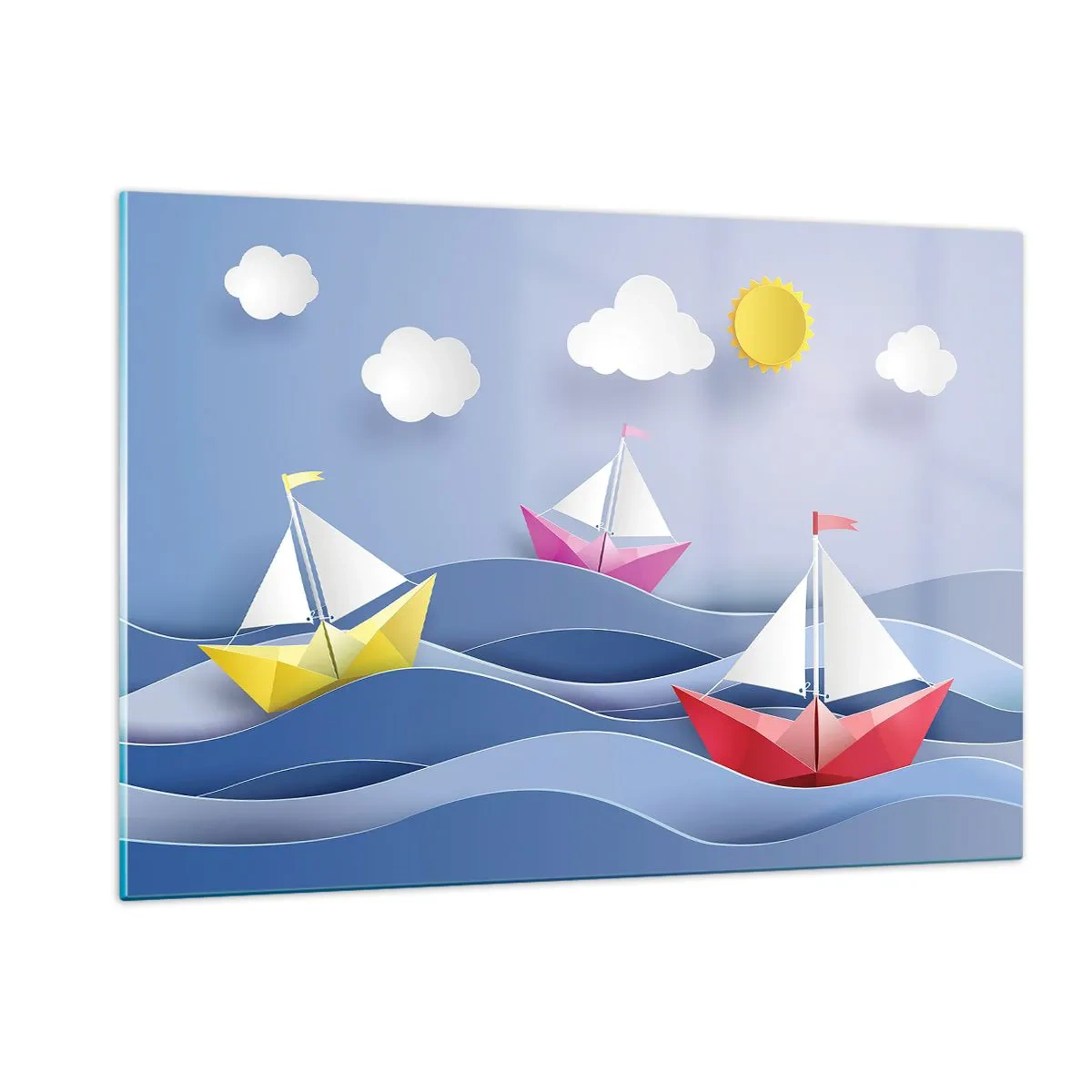 Üveg kép - Ó, milyen jó hintázni a hullámokban - 120x80 cm