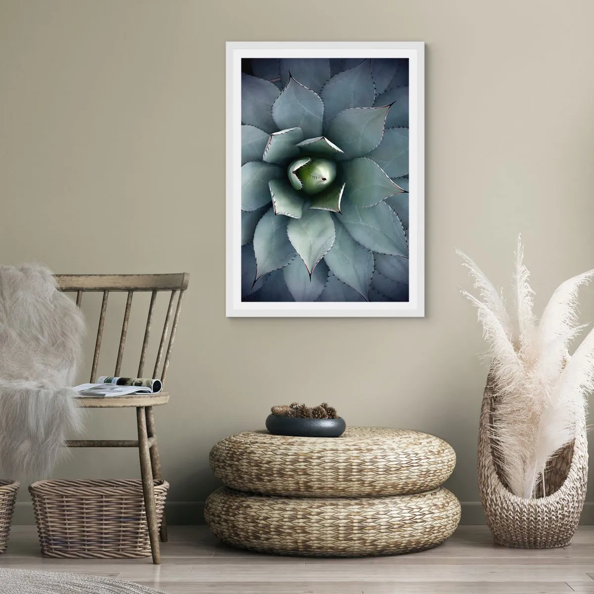 Poszter fekete keretben - Wabi és figyelmeztetés - 70x100 cm