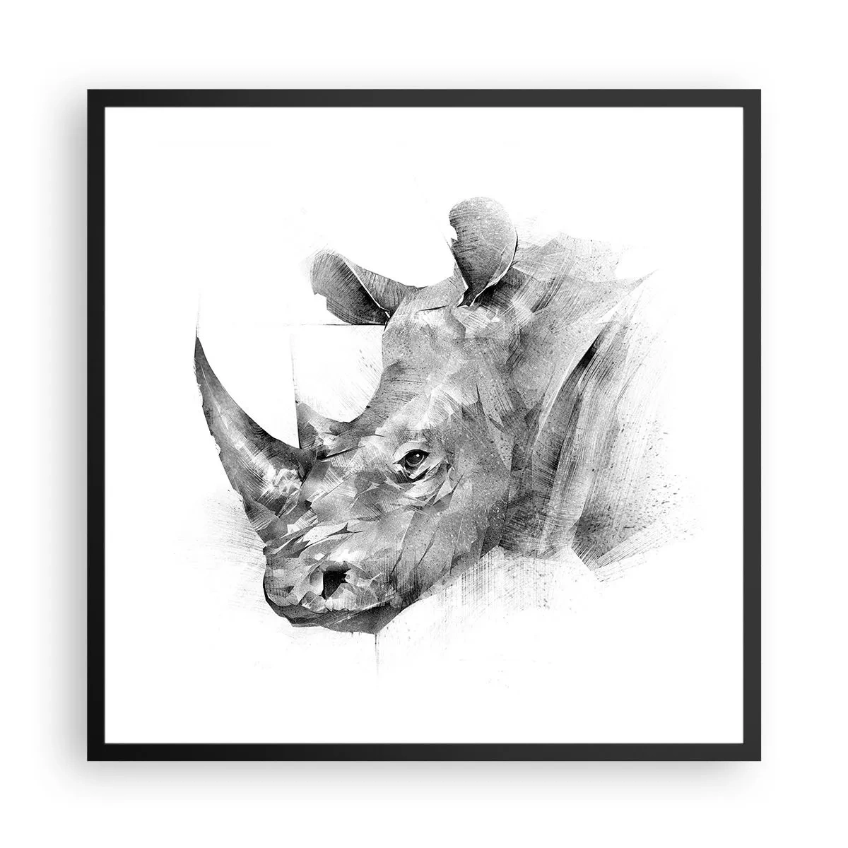 Poszter fehér keretben - Afrikai portré - 60x60 cm