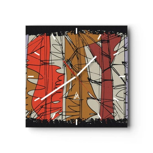 Falióra, Óra - Spontán kompozíció - 30x30 cm