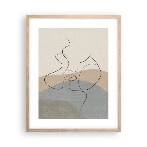 Poszter világos tölgy keretben - Mint egy ecsetvonás - 40x50 cm