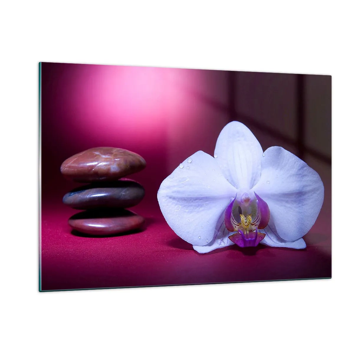 Üveg kép - A frissesség tanulmánya lilában - 120x80 cm