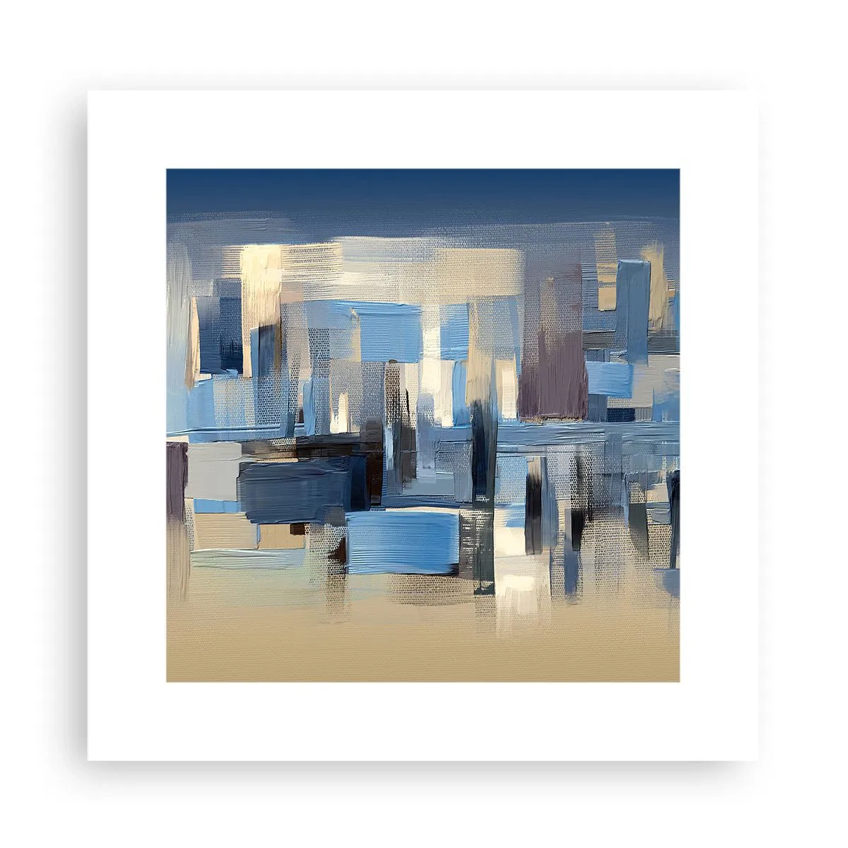 Poszter - Kék építmény - 30x30 cm