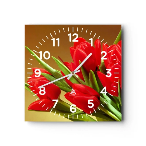 Falióra, Óra - Egy csokor tavaszi öröm - 40x40 cm