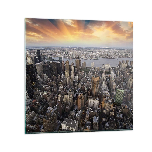 Üveg kép - Korunk dobogó szíve - 30x30 cm