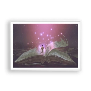 Poszter fekete keretben - Meghívás egy másik világba – olvass! - 100x70 cm