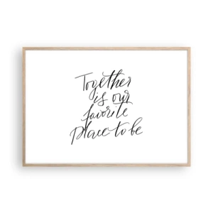 Poszter világos tölgy keretben - Te is érzed? - 100x70 cm