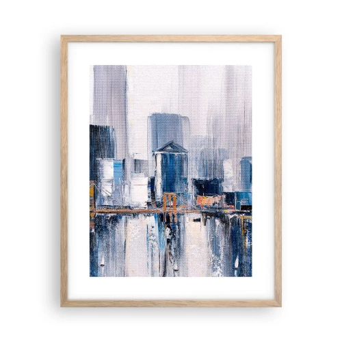 Poszter világos tölgy keretben - New York-i benyomás - 40x50 cm