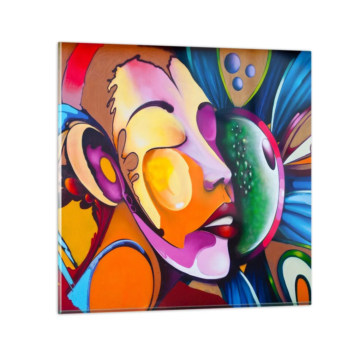 Üveg kép - Megérinteni színnel - 40x40 cm
