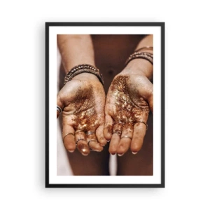 Poszter fehér keretben - Csillogó kezek - 50x70cm - Ajándék neked - Modern fali dekoráció nappalihoz és hálószobához ARTTOR