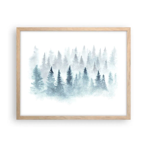 Poszter világos tölgy keretben - Ködbe burkolózva - 50x40 cm