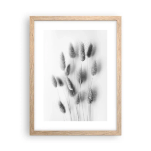 Poszter világos tölgy keretben - A bolyhos fű - 30x40 cm