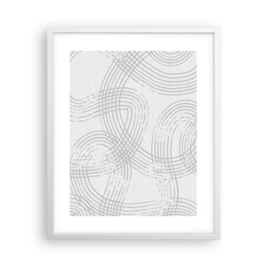 Poszter fekete keretben - Nincs egyenes út - 40x50 cm