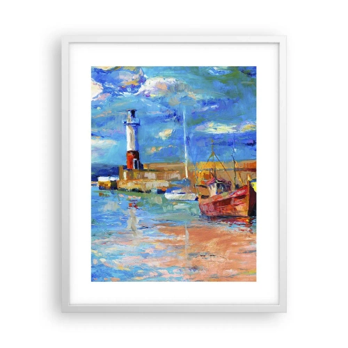 Poszter fekete keretben - Egy délután a szivárványos öbölben - 40x50 cm