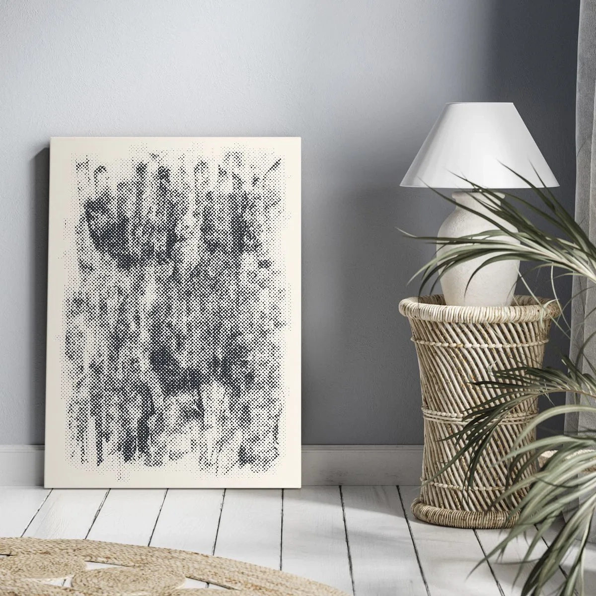 Vászonkép - Ködös kompozíció - 45x80 cm