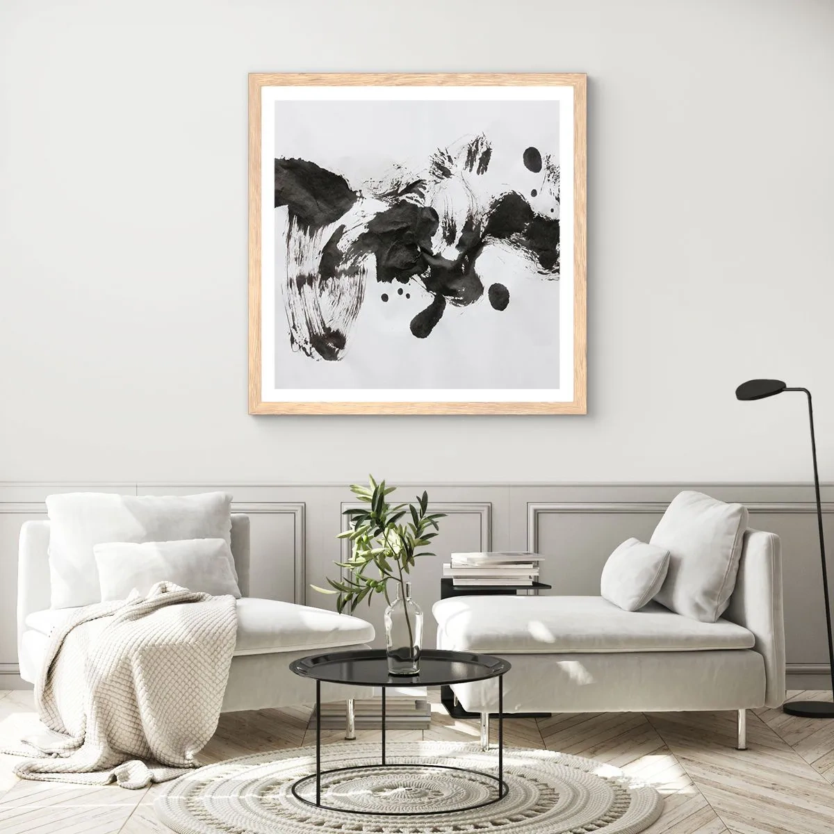 Poszter világos tölgy keretben - Módszer az őrületben? - 30x30 cm