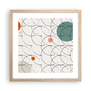 Poszter világos tölgy keretben - A pop-art szellemében - 40x40 cm