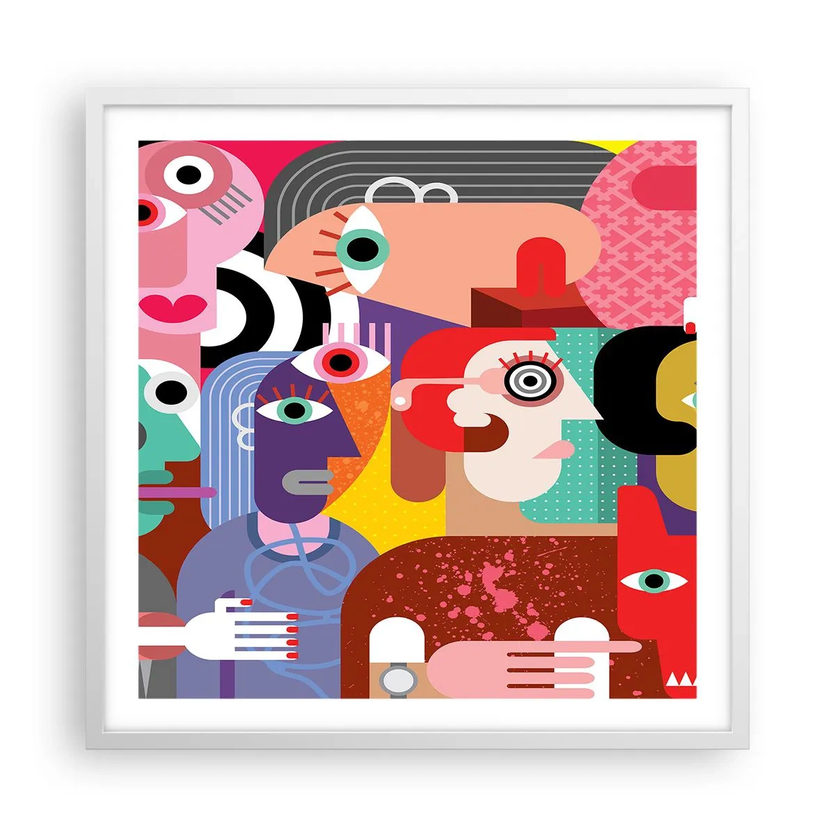 Poszter fekete keretben - Picassó úrtól vagyunk - 60x60 cm